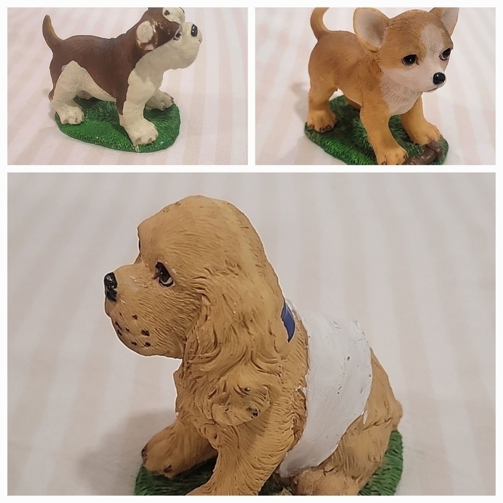 Vintage Lot Tender Times Golden Retriever Lab Resin Figure Figurine 4.5"…